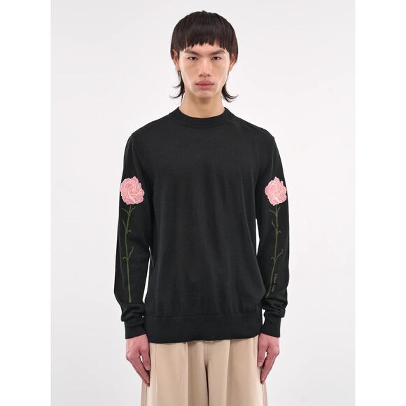 Men's Simone Rocha Carnation Jumper Sweater in Silk Wool Size Large - Picture 1 of 7